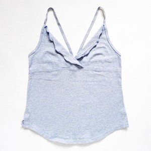 NEW WITHOUT TAG Light Blue J.CREW Ruffle V-Neck Racer Back Tank Top/Cami Medium